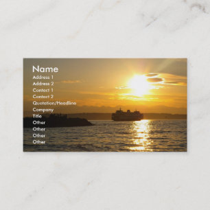 Visitenkarte mit Sonnenunterganghintergrund