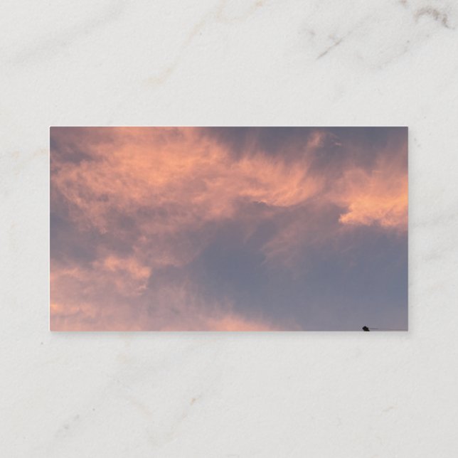 Visitenkarte mit Wolken (Rückseite)
