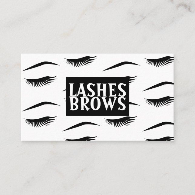 Visitenkarte Modern Lashes & Brows (Vorderseite)