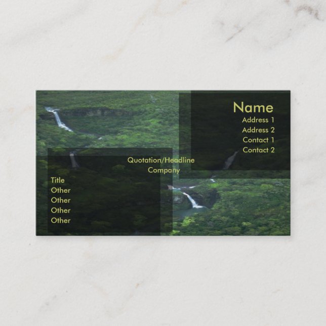 Visitenkarte "Mutter Natur" (Vorderseite)