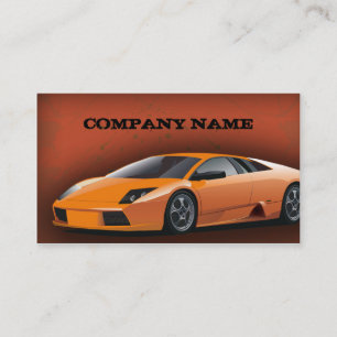 Visitenkarte-orange Sport-Auto Visitenkarte