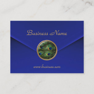 Visitenkarte Peacock Eye Jewel Rich Blue Velvet