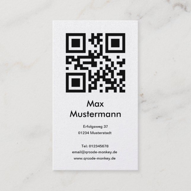 Visitenkarte, platin (individuell gestaltbar) visitenkarte (Vorderseite)