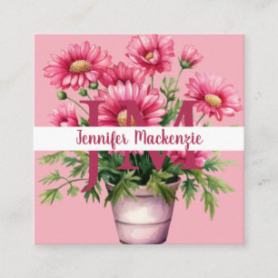 Visitenkarte Premier Chic Bright Pink Floral