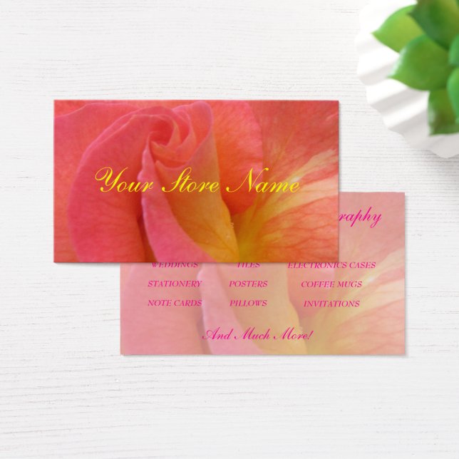 Visitenkarte— Rose "Mardi Gras" (Schreibtisch)