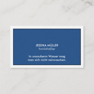 Visitenkarte sauber