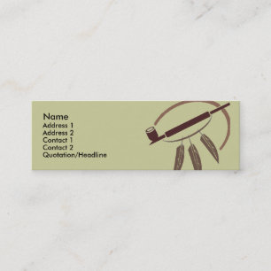 Visitenkarte-Schablone - Friedenspfeife Mini Visitenkarte