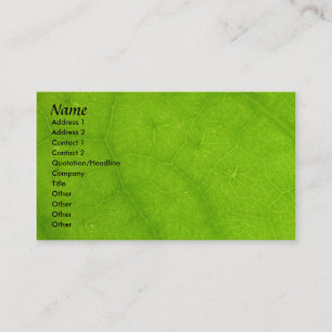 Visitenkarte-Schablone - grüne Visitenkarte