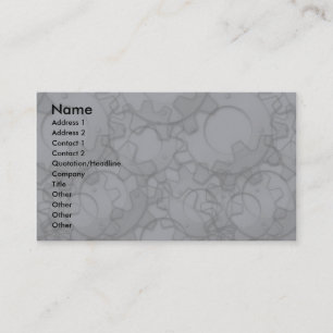 Visitenkarte-Schablone - Metallgänge Visitenkarte