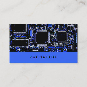 Visitenkarte-Schablonenblau des Stromkreis-Blaus 2 Visitenkarte