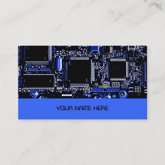 Visitenkarte-Schablonenblau des Stromkreis-Blaus 2 Visitenkarte (Vorderseite)