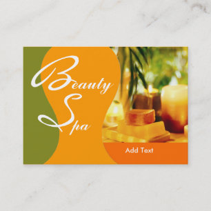 Visitenkarte Schönheit Gesundheits-Spa-Salon Grün 