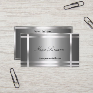 Visitenkarte Silver Abstrakt