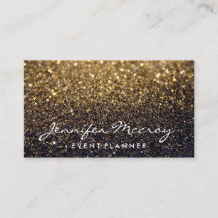 Visitenkarte - Sparkling Glitzer Glamour Gold