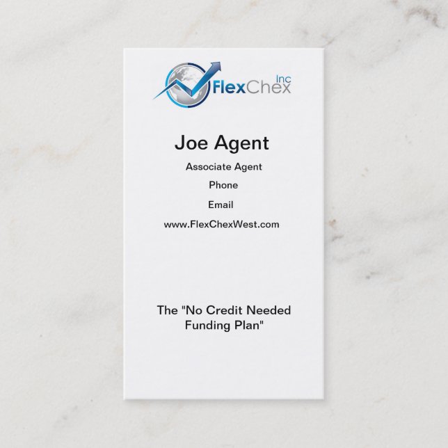 Visitenkarte - Standardporträt (Vorderseite)