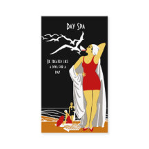 Visitenkarte Tages-Spa-Schönheitssalon Diva retro