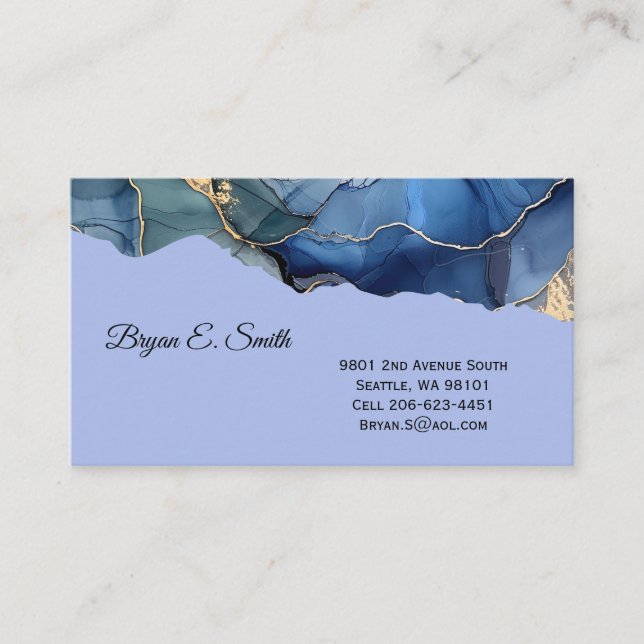 Visitenkarte Tinte Swirt (Vorderseite)