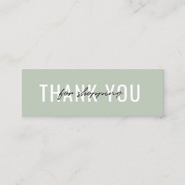 Visitenkarte Vielen Dank für Ihre Bestellung Minim (Vorderseite)