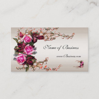 Visitenkarte Vintag Creme Rose