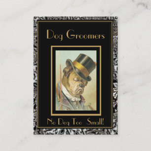 Visitenkarte Vintag Hunde Großomere 2 Rahmen