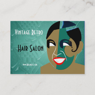 Visitenkarte Vintag Retro Haarsalon