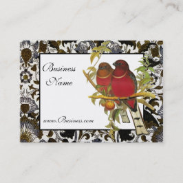 Visitenkarte Vintag Rothkopfvögel