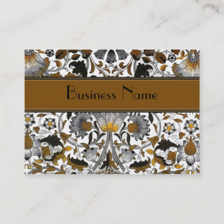Visitenkarte Vintag William Morris Brown Floral