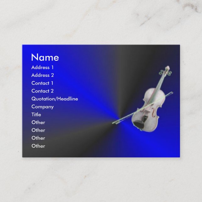 Visitenkarte Violine (Vorderseite)