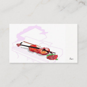 Visitenkarte-Violine innerhalb des Klaviers Visitenkarte