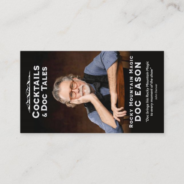 Visitenkarte von Doc Eason, Magier (Vorderseite)