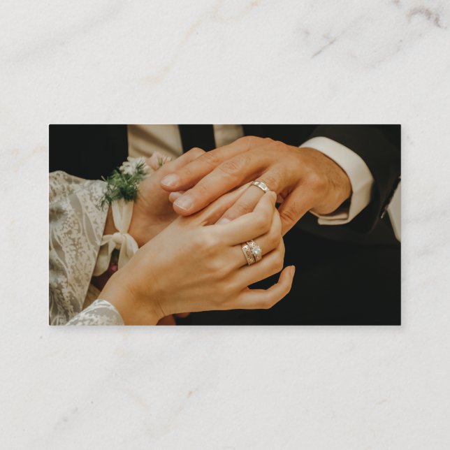 Visitenkarte, Wedding Celebrant schlicht und einfa Visitenkarte (Rückseite)