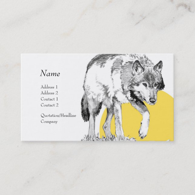 Visitenkarte - Wolf (Vorderseite)