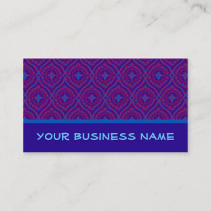 Visitenkarte zum Anpassen: Lila und blaue Ogees