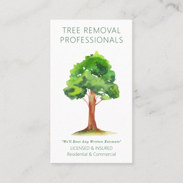 Visitenkarte zum Entfernen von Treppen (Vorderseite)