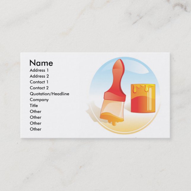 Visitenkarte zum Malen (Vorderseite)