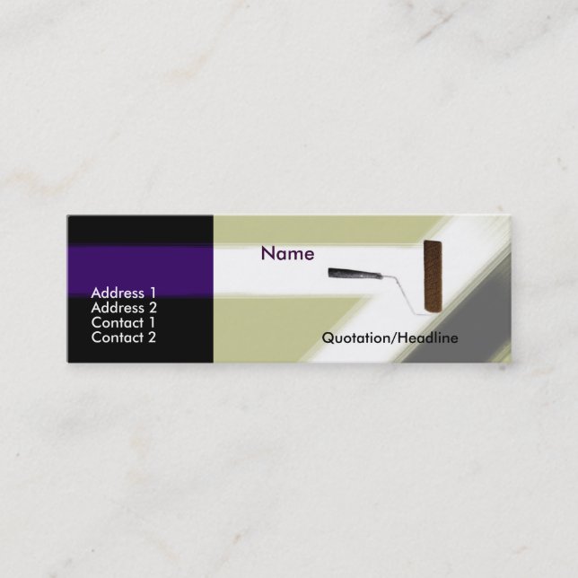 Visitenkarte zum Malen (Vorderseite)