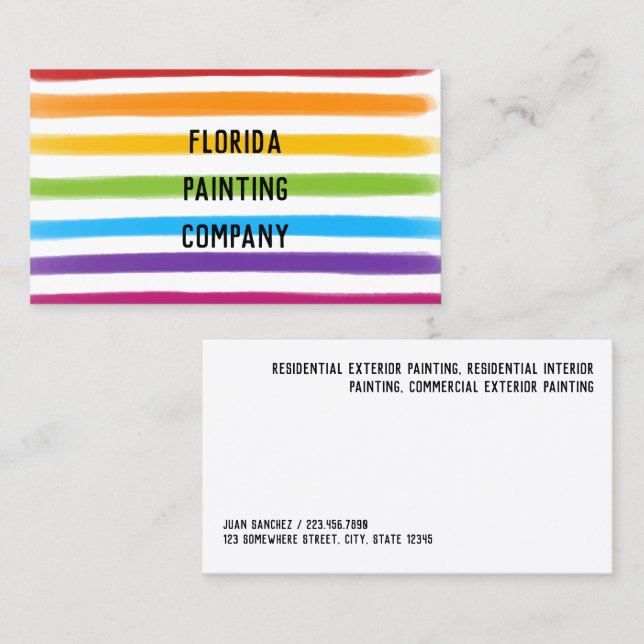 Visitenkarte zum Malen von Malern (Vorne/Hinten)