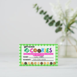 Visitenkarte zum Scannen von Cookies