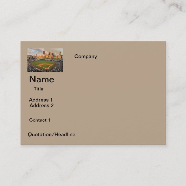 Visitenkarten BASEBALL-FELD-ENTWURF Visitenkarte (Vorderseite)