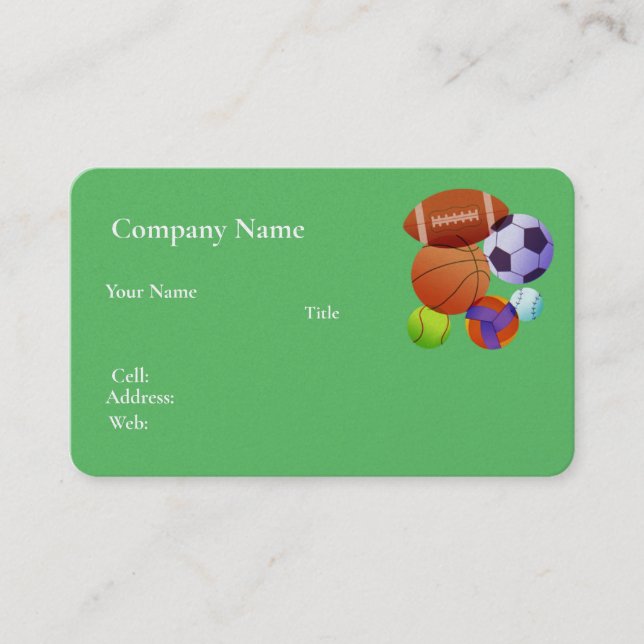 Visitenkarten-Basketball Visitenkarte (Vorderseite)