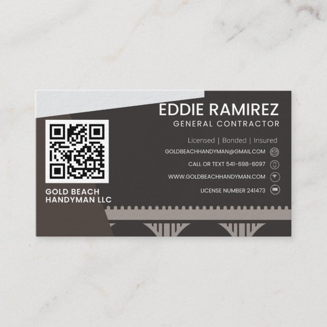 Visitenkarten-Dachdeckung für GBHM Visitenkarte (Vorderseite)