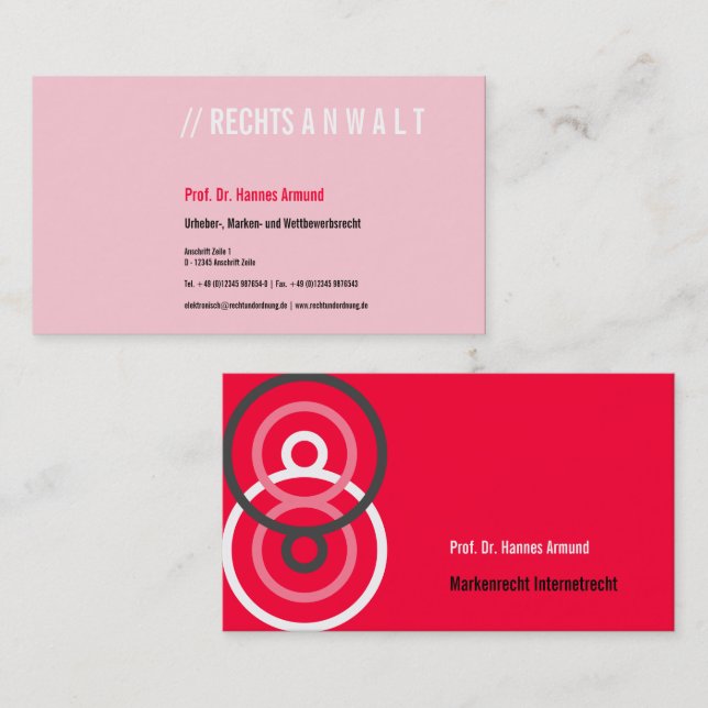 Visitenkarten Frischer Luxus Business Card Visitenkarte (Vorne/Hinten)