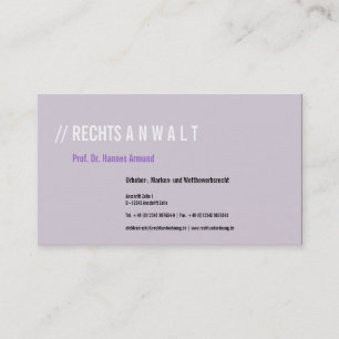 Visitenkarten Frischer Luxus Visitenkarte