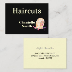 Visitenkarten, Friseurstylist Haarschnitte Visitenkarte