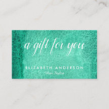 Visitenkarten für Aquarellblaugrün