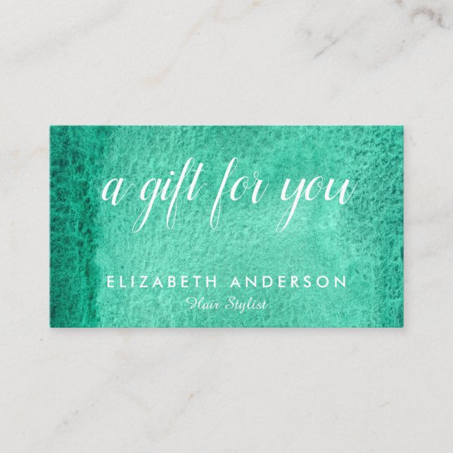 Visitenkarten für Aquarellblaugrün Visitenkarte (Vorderseite)