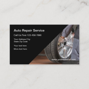 Visitenkarten für Autoreparatur und PKW-Pflege Visitenkarte