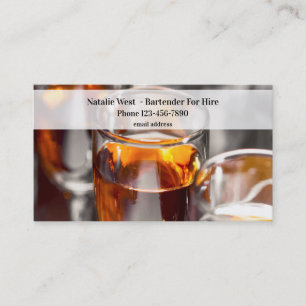 Visitenkarten für Barkeeper zum Mieten Barhop Visitenkarte