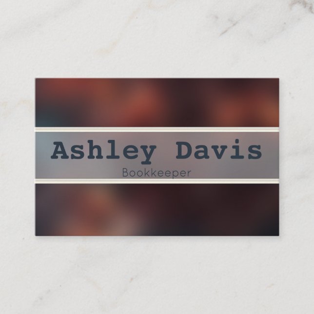 Visitenkarten für Buchhalter Visitenkarte (Vorderseite)