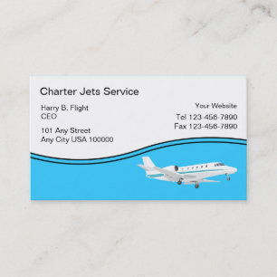 Visitenkarten für Charter-Jet-Service Visitenkarte